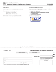 Document preview: Form TC-553PC Tobacco Products Tax Payment Coupon - Utah