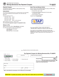 Form TC-685PC &quot;Mining Severance Tax Payment Coupon&quot; - Utah