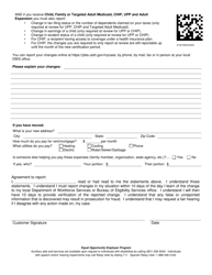 Form DWS-ESD475 Change Report Form - Utah, Page 2