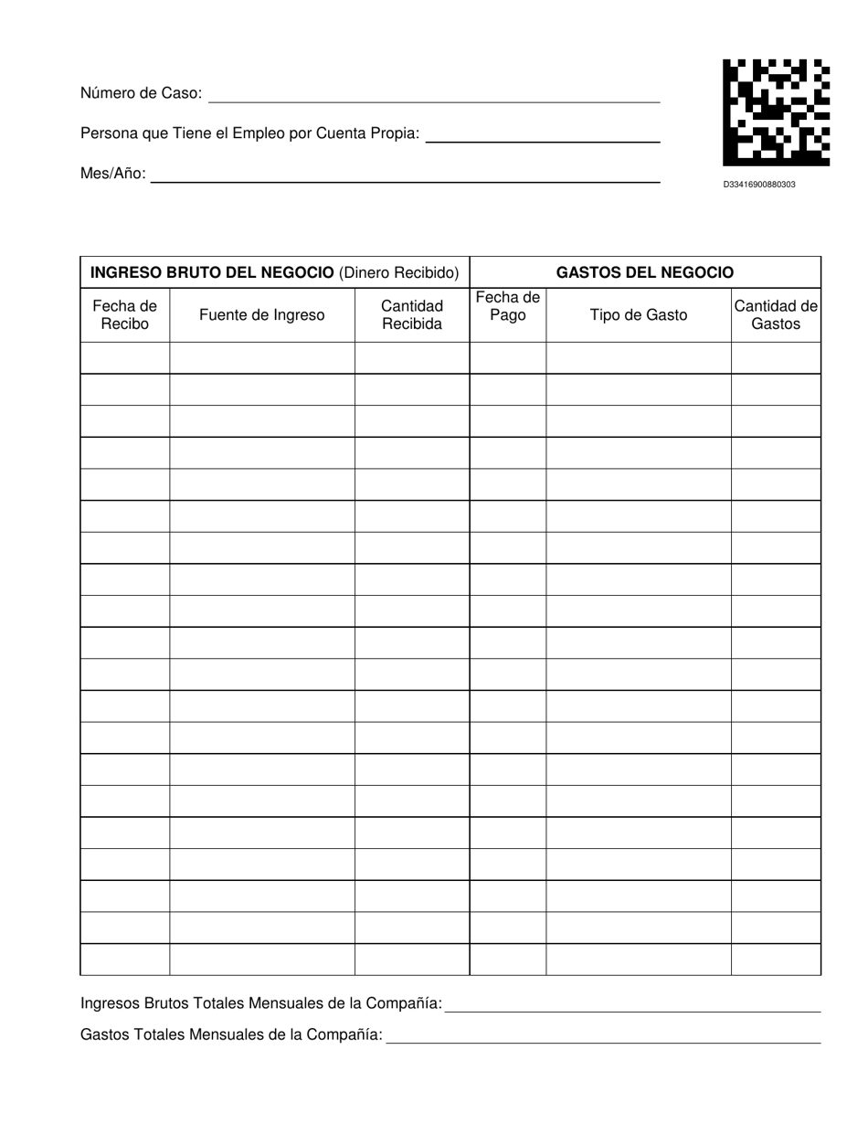 Formulario DWS-ESD452-SP Formulario De Empleo Por Cuenta Propia - Utah (Spanish), Page 3
