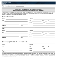 Form ADP-4901 Dbe Program Commitment Agreement Form for Alternative Delivery Projects - Texas, Page 2
