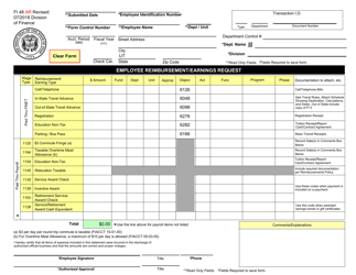 Document preview: Form FI48 Employee Reimbursement/Earnings Request - Utah
