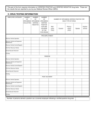 Fta Drug Testing Mis Data Collections Form - Utah, Page 3