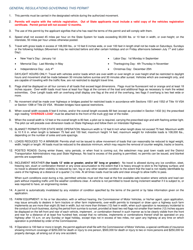 Form VX-002 Blanket Permit Application for Overweight and Over-dimension Vehicles - Vermont, Page 2