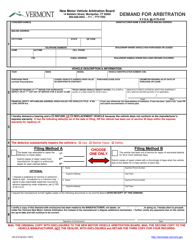 Form VN-219 Demand for Arbitration - Vermont, Page 4