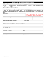 Form VL-097 Ignition Interlock Device Medical Waiver Request - Vermont, Page 2