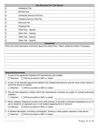 Form VL-79 Application for Ignition Interlock Device Certification - Vermont, Page 3