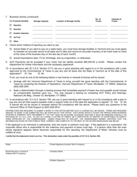 Form CVO-07 Application for Motor Fuel/Aviation Gasoline Distribution License - Vermont, Page 2