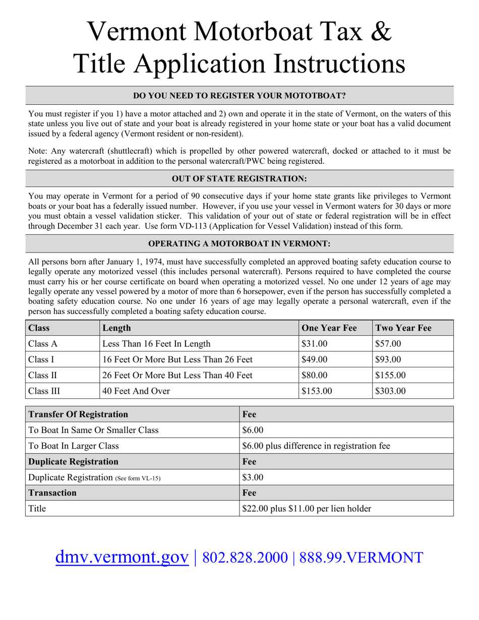 motorboat registration