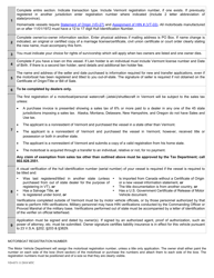 Instructions for Form VD-037 Application for Motorboat Registration - Vermont, Page 3