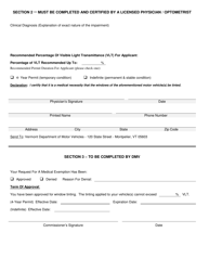 Form VN-022 Application for Window Tint Medical Exemption Permit - Vermont, Page 2
