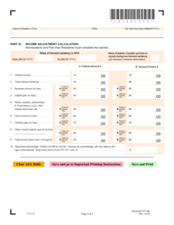 VT Form FIT-166 Income Adjustments and Tax Computations for Fiduciaries - Vermont, Page 2