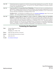 Instructions for VT Form FIT-161 Fiduciary Return of Income - Vermont, Page 5