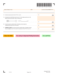 VT Form FIT-167 Vermont Credit for Tax Paid to Another State or Canadian Province for Fiduciaries - Vermont, Page 2