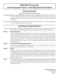 Document preview: Instructions for VT Form FMR-318 Use Value Appraisal Program Forest Management Activity Report - Vermont