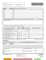 VT Form FMR-318 Use Value Appraisal Program Forest Management Activity Report - Vermont, Page 2