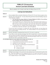 Document preview: Instructions for VT Form LGT-179 Vermont Land Gains Schedules - Vermont