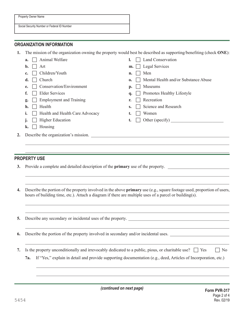 VT Form PVR-317 Vermont Property Tax Public, Pious, or Charitable Exemption - Vermont, Page 4
