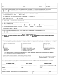 DOL Form C-1 Business Registration - Vermont, Page 2