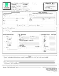 Document preview: Form D40405 Poulrty Necropsy/Tissue Sumbission Form - Virginia