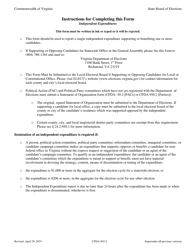 Form CFDA-945.2 Independent Expenditure Report - Virginia, Page 4