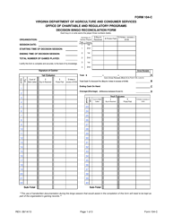 Form 104-C Decision Bingo Reconciliation Form - Virginia