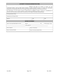 Form 306 Manufacturer of Electronic Pull-Tab System Permit Renewal Application - Virginia, Page 7