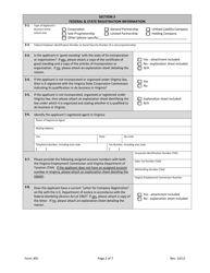 Form 305 Manufacturer of Electronic Pull-tab System Permit Application - Virginia, Page 2