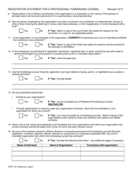 Form OCRP-103 Registration Statement for a Professional Fundraising Counsel - Virginia, Page 3