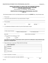Form OCRP-104 Registration Statement for a Professional Solicitor - Virginia, Page 2
