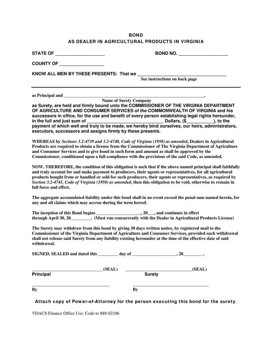 License Packet for Agricultural Products Dealer - Virginia, Page 3