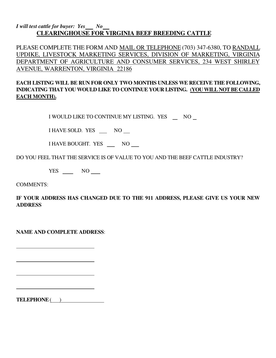 Clearinghouse for Virginia Beef Breeding Cattle - Virginia, Page 2