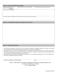 Charitable Solicitation Compliant Form - Virginia, Page 3