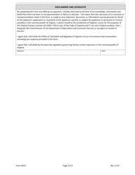 Form 501A Fantasy Contest Operator Personal Information Form - Virginia, Page 4