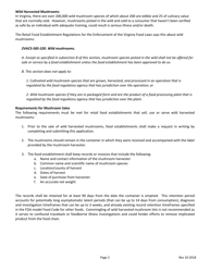 Wild Mushroom Retail Sales Application Form - Virginia, Page 2