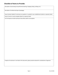 Wild Mushroom Retail Sales Application Form - Virginia, Page 4