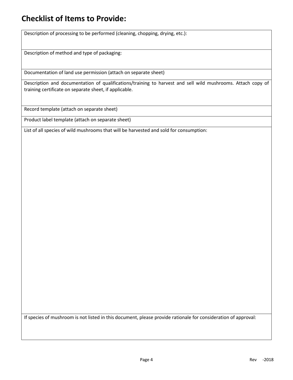 Wild Mushroom Harvester Application Form - Virginia, Page 4