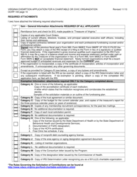 Form OCRP-100 Virginia Exemption Application for a Charitable or Civic Organization - Virginia, Page 11