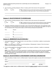 Form OCRP-100 Virginia Exemption Application for a Charitable or Civic Organization - Virginia, Page 6