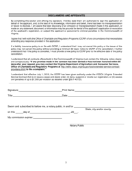 Form OCRP-61 Extended Service Contract Provider/Obligor Application for Registration - Virginia, Page 5