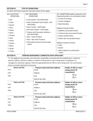 Form VDACS-03090 Application for State Meat and Poultry Inspection - Virginia, Page 2