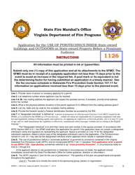 Form SFMO-1 Application for the Use of Pyrotechnics Inside State-Owned Buildings and Outdoors on State-Owned Property Before a Proximate Audience - Virginia, Page 5