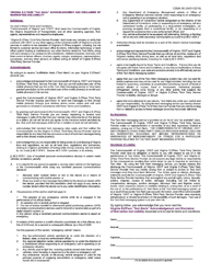 Form CSMA90 E-Z Pass Account Application - Virginia, Page 2
