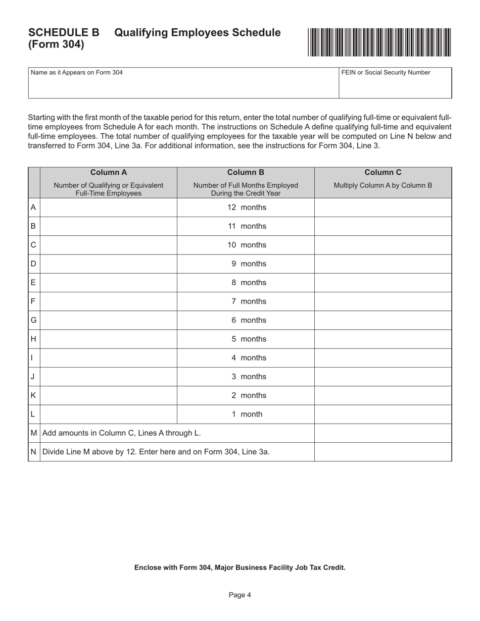 Form 304 Major Business Facility Job Tax Credit - Virginia, Page 4