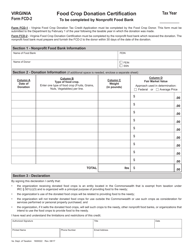 Form FCD-1 Food Crop Donation Tax Credit Application - Virginia, Page 3