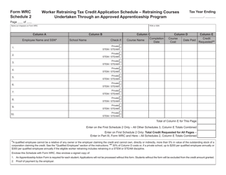 Form WRC Worker Retraining Tax Credit Application - Virginia, Page 3