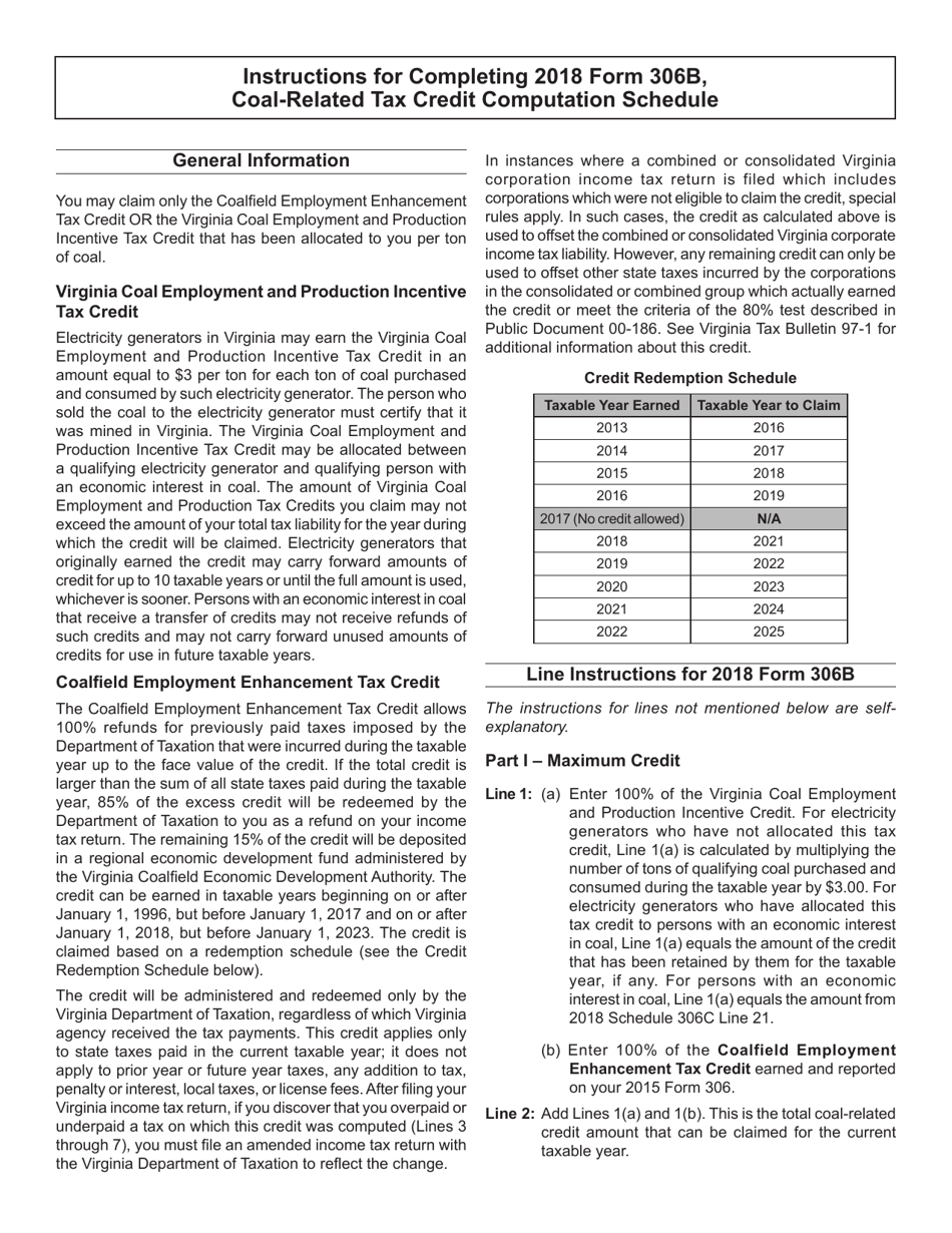 Form 306 Application for Virginia Coal-Related Tax Credits - Virginia, Page 11