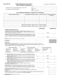 Form ST-7 Business Consumer&#039;s Use Tax Return - Virginia, Page 5