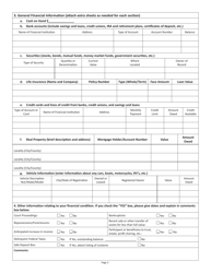 Form FIN I-1 Financial Statement for Individuals - Virginia, Page 2