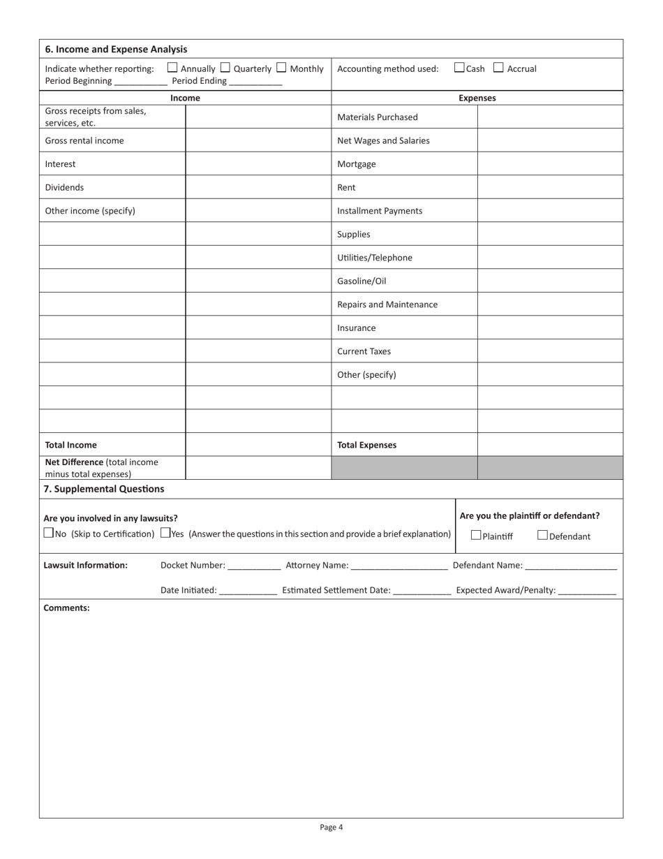 Form FIN B-1 Financial Statement for Businesses - Virginia, Page 4